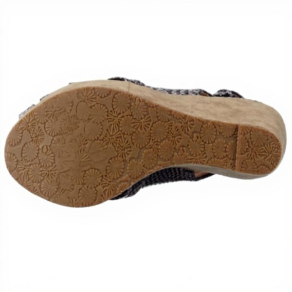 Sandali Donna Buffalo Snake Pig Pelle Tacco Zeppa Grigio