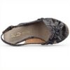 Sandali Donna Buffalo Snake Pig Pelle Tacco Zeppa Grigio