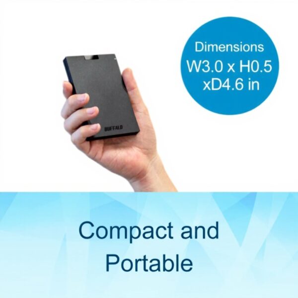 SSD esterno Buffalo 1TB USB-C USB-A compatibile PS4 PS5