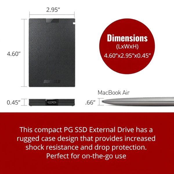 SSD esterno Buffalo 1TB USB-C USB-A compatibile PS4 PS5