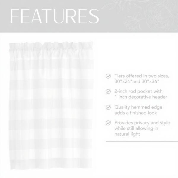 Tende a pannello Elrene Buffalo Check cotone grigio bianco