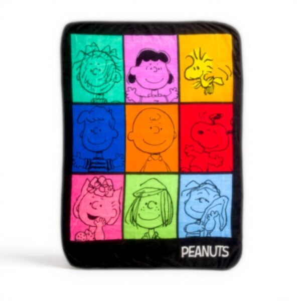 Coperta Peanuts Silver Buffalo pile multicolore personaggi