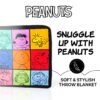 Coperta Peanuts Silver Buffalo pile multicolore personaggi