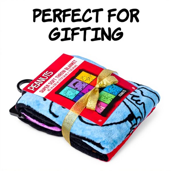 Coperta Peanuts Silver Buffalo pile multicolore personaggi