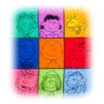 Coperta Peanuts Silver Buffalo pile multicolore personaggi