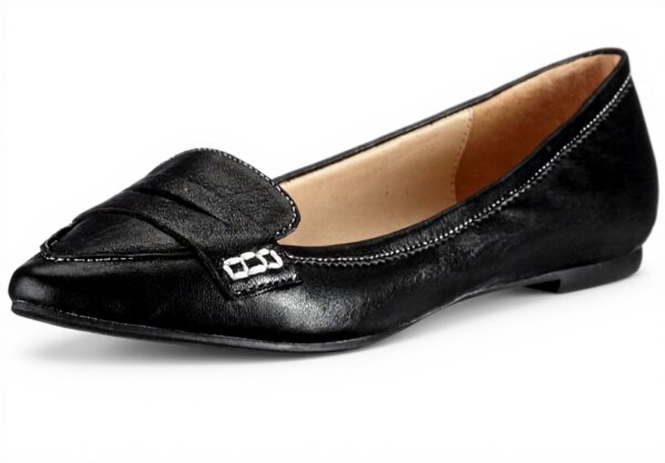 Ballerine Donna Buffalo Pelle Nero Scarpe Basse Comode