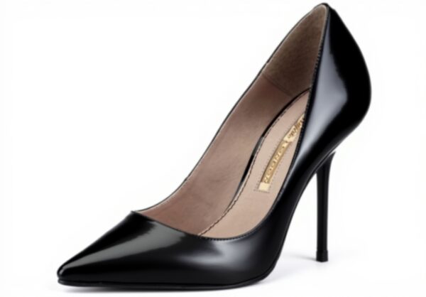 Décolleté Buffalo Patent Nero tacco stiletto donna