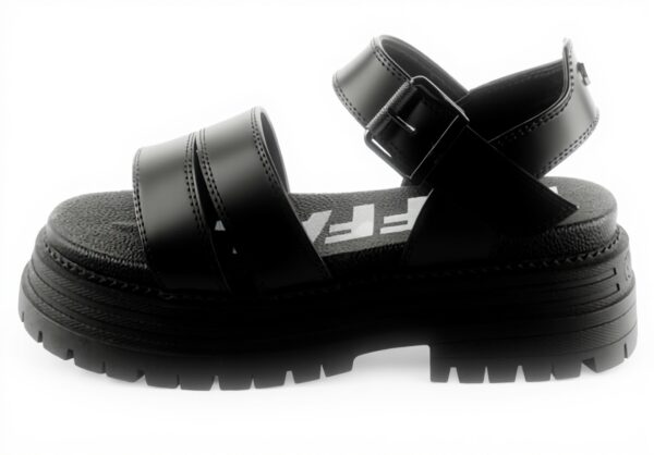 Sandali donna Buffalo Lennox sintetico nero moda