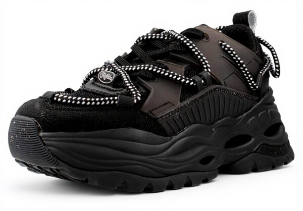 Sneaker casual donna Buffalo Triplet Lace nero